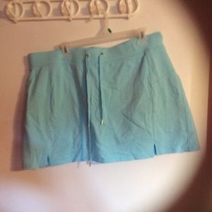 Colorful terry cloth skort